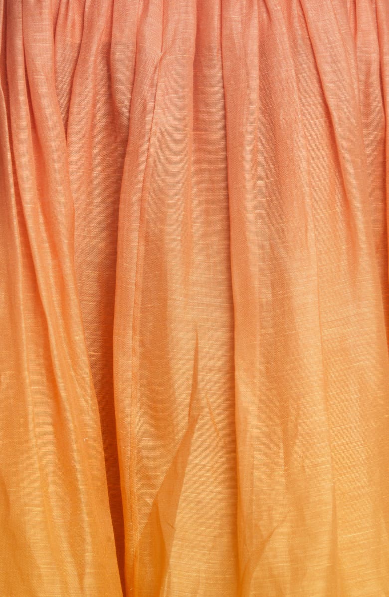 Zimmermann Postcard Ombré Silk & Linen Skirt, Alternate, color, 