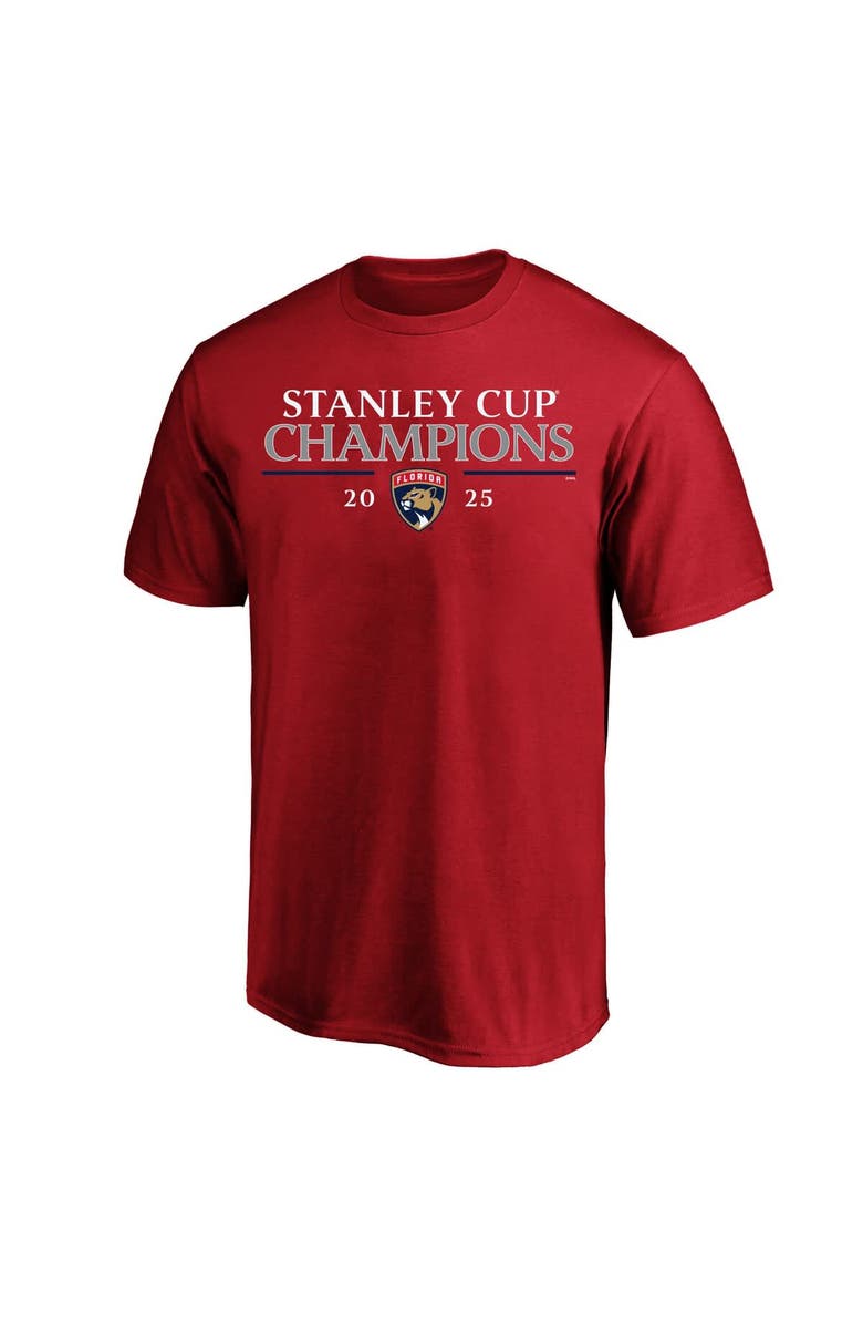 FANATICS Men's Fanatics Red Florida Panthers 2025 Stanley Cup Champions Big & Tall Roster T-Shirt, Alternate, color, 