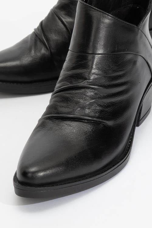 Forever & Always Shoes Rule Leather Chunky Boot In Black