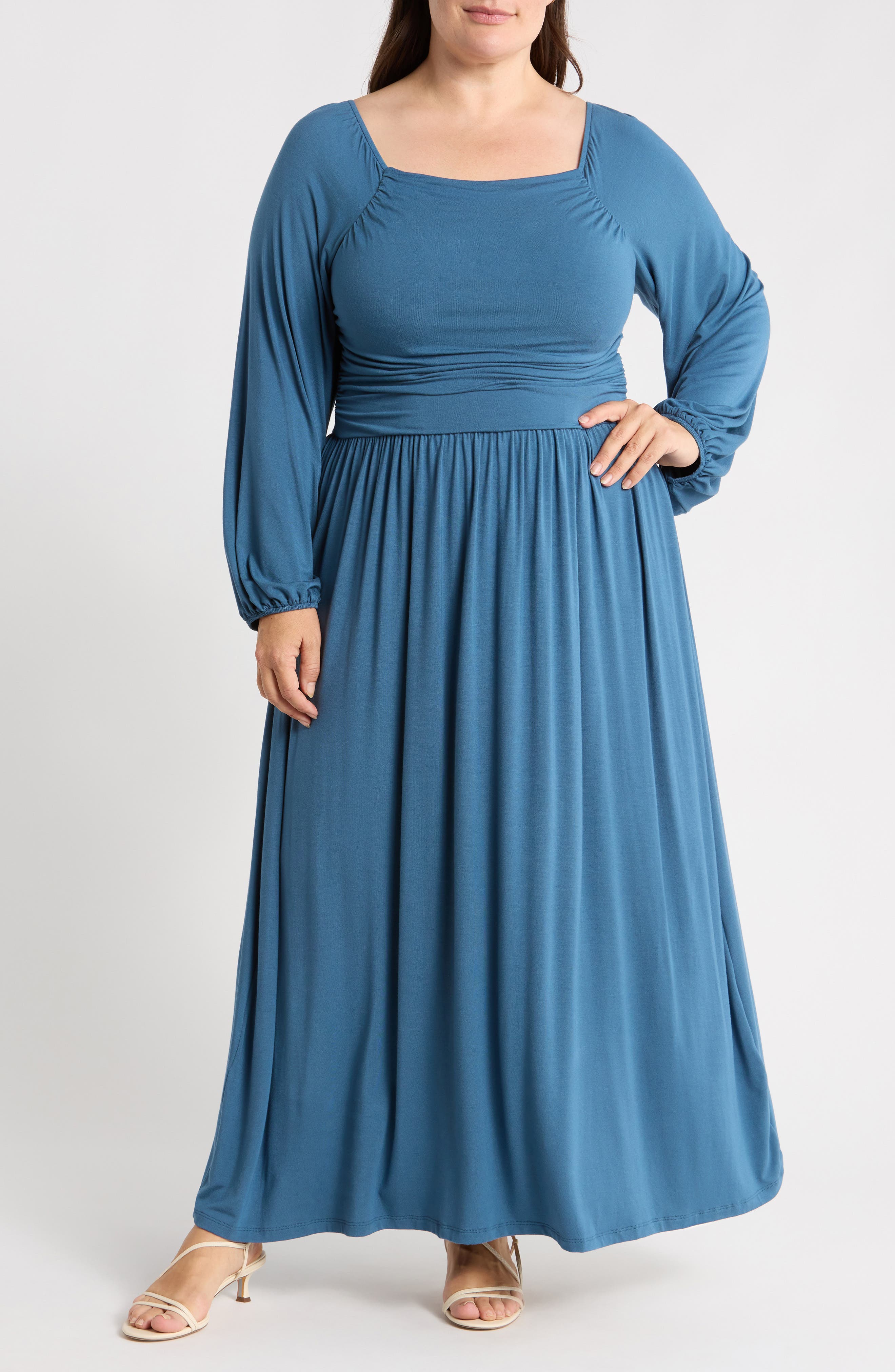 Long Sleeve Jersey Maxi Dress