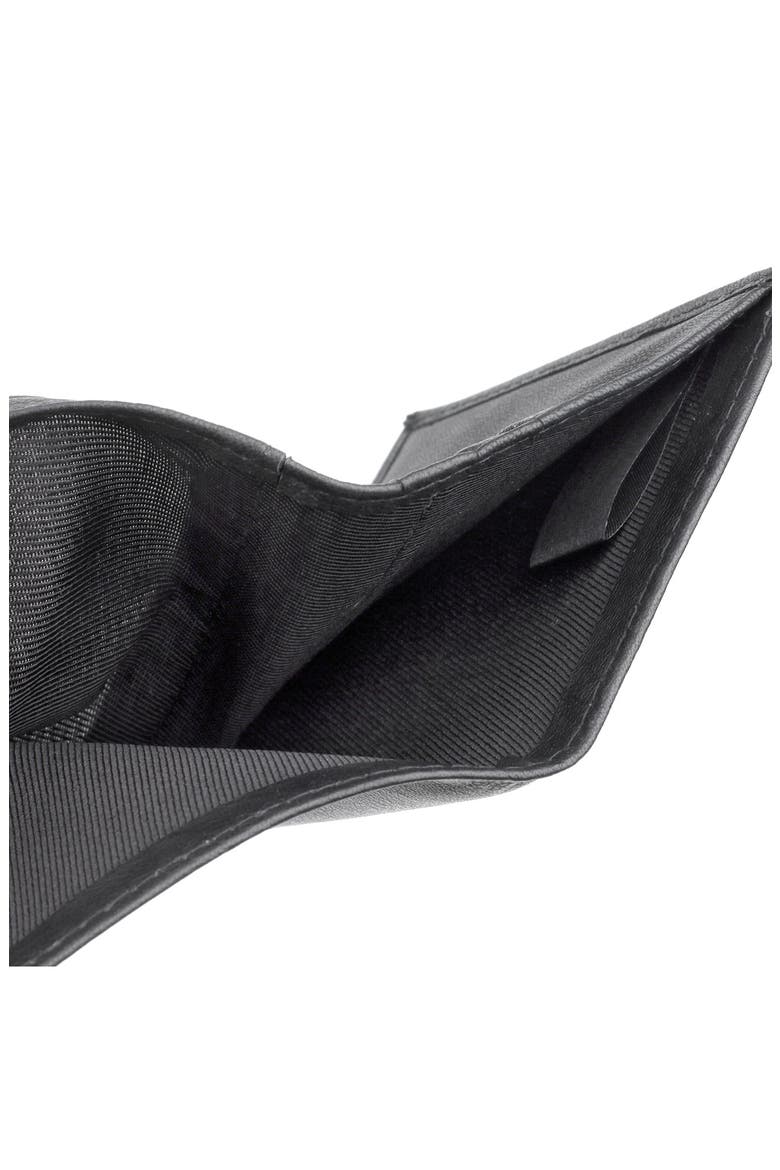 RFID Three-Fold Leather Wallet, Alternate, color, BLACK