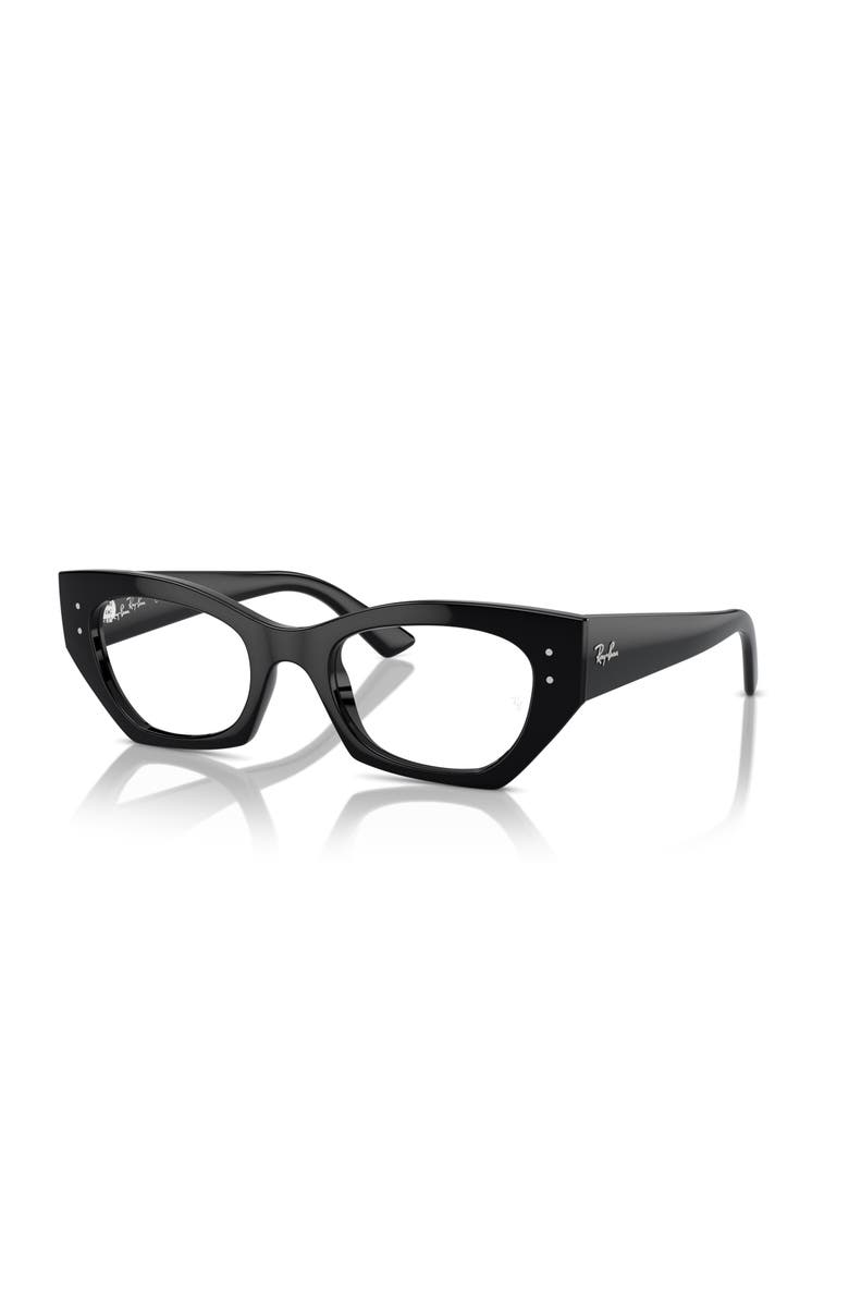 Ray-Ban 49mm Irregular optical glasses, Main, color, Black