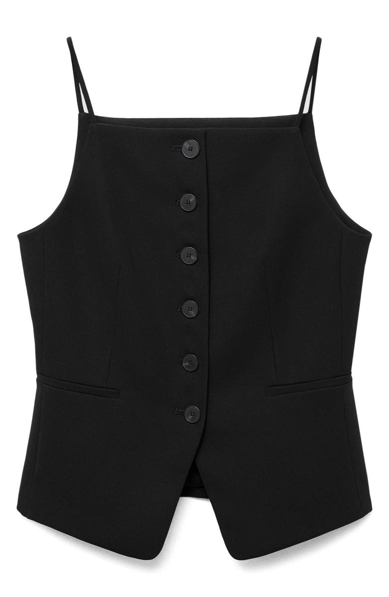 MANGO Button-Front Top, Alternate, color,