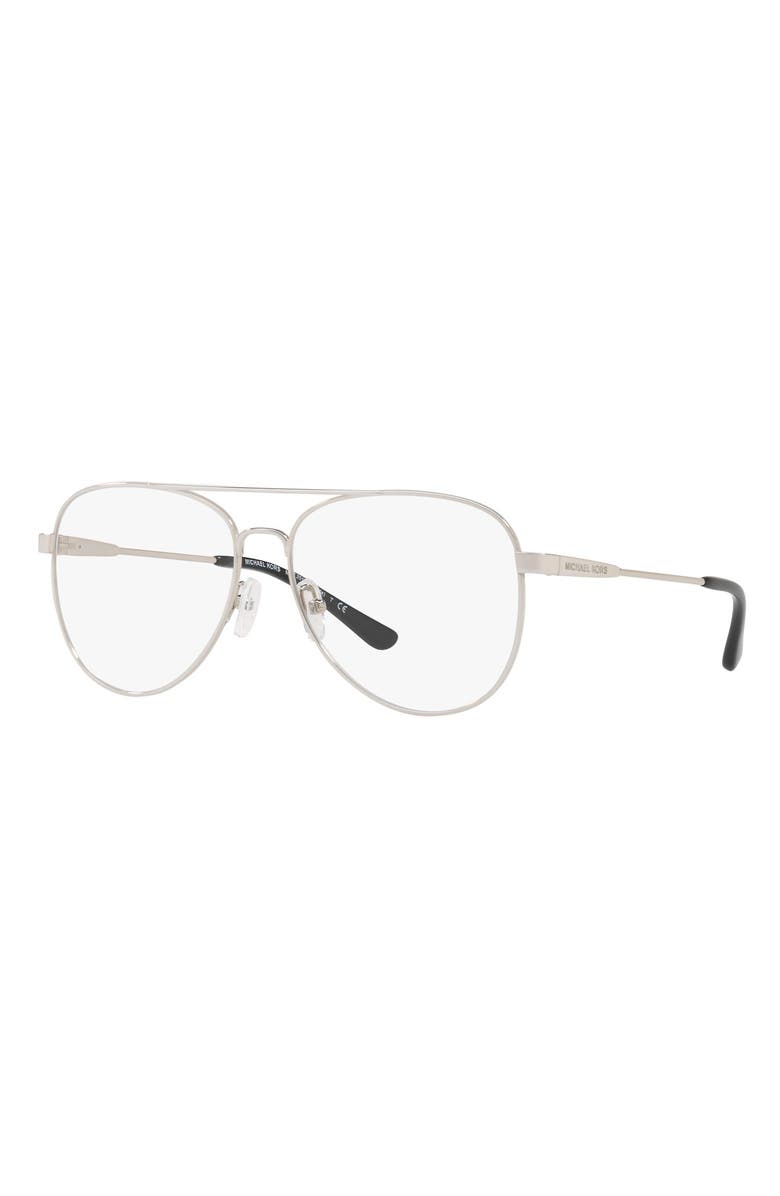 Michael Kors 56mm Aviator Optical Glasses, Alternate, color, 