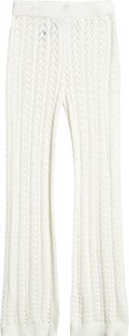 EDIKTED Elektra Sheer Open Knit Cover-Up Pants