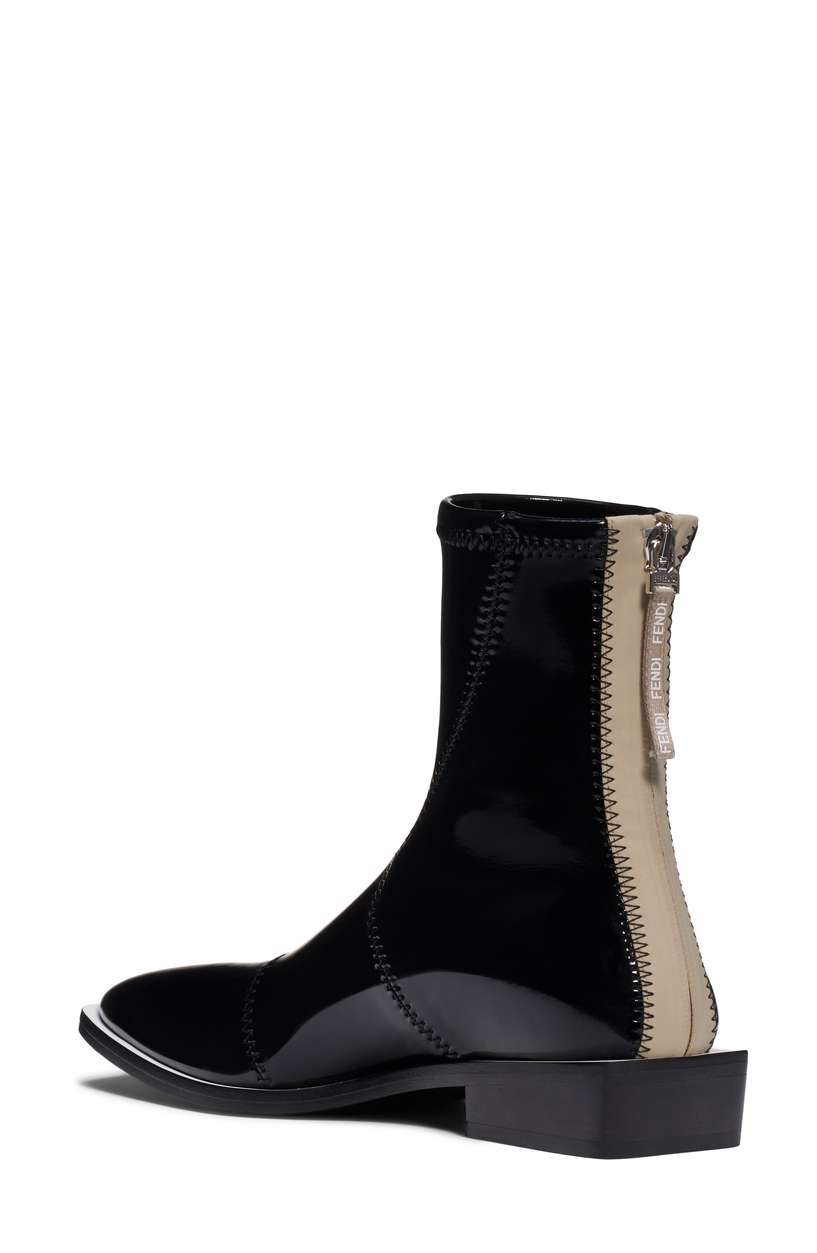 Fendi Tronchetto Stretch Bootie, Alternate, color, 