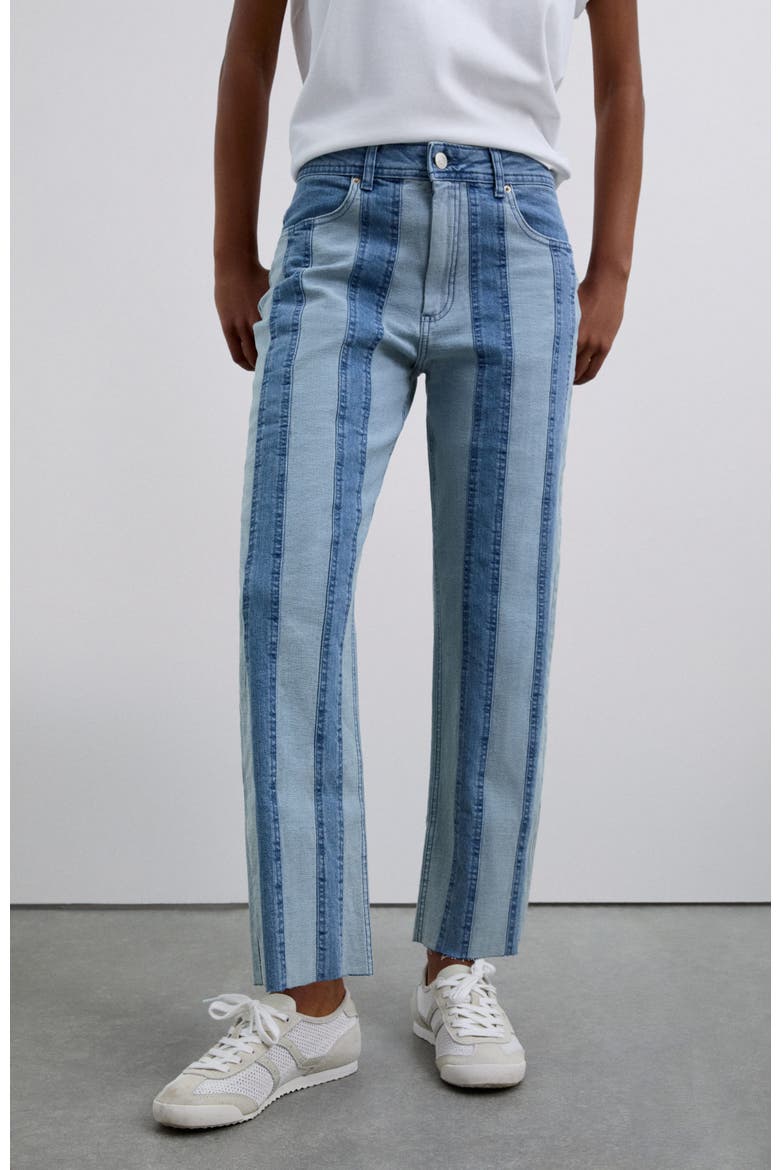 Straight Patch Denim Pant, Main, color, Indigo