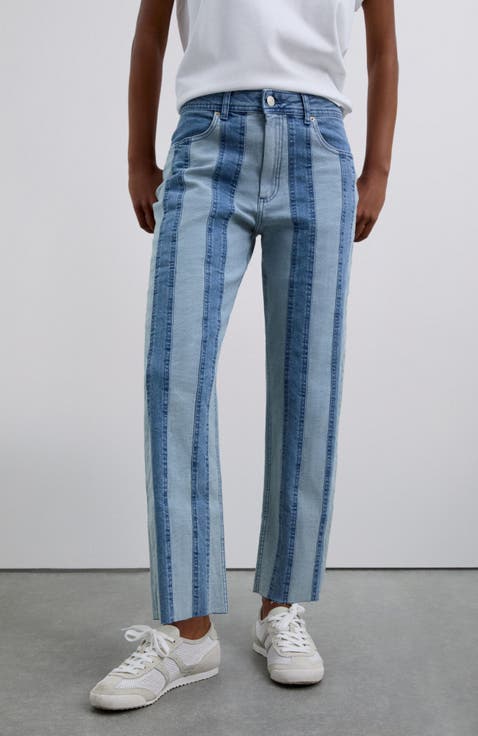Straight Patch Denim Pant