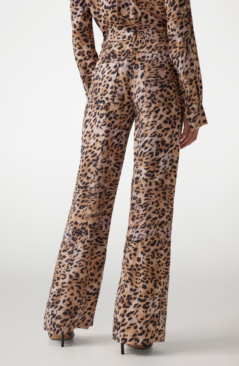 GUESS Enora Leopard Straight Leg Pants, Alternate, color, 
