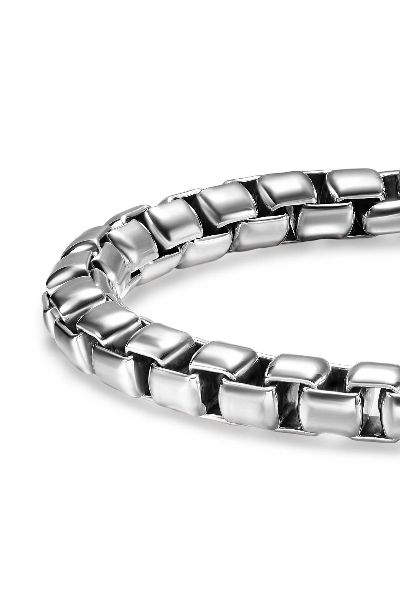 Men's Box Chain Bracelet in Sterling Silver, 7.3mm (Men) | Nordstrom