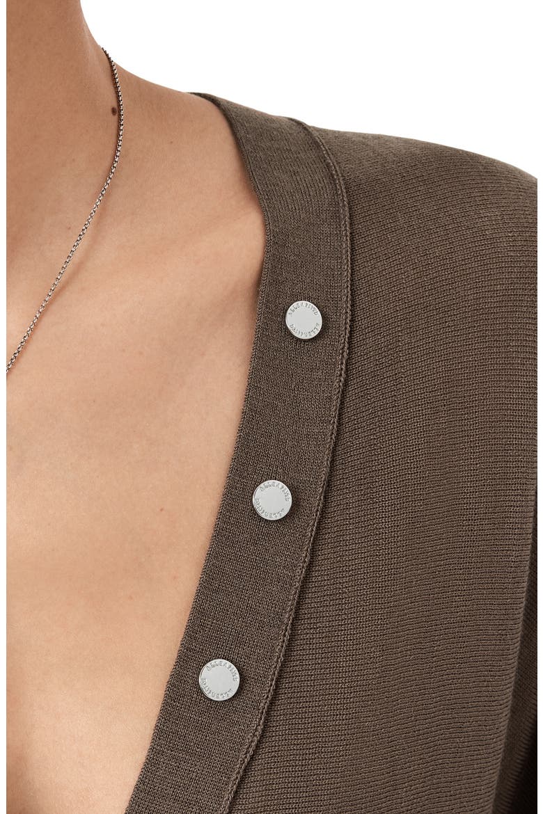 Honor V Merino Wool Cardigan, Alternate, color, WALNUT BROWN