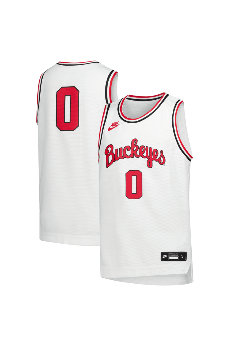 Youth Nike White Ohio State Buckeyes Replica Basketball Jersey, Main, color, White