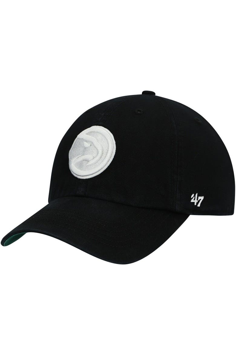 Men's '47 Black Atlanta Hawks Team Franchise Fitted Hat, Main, color, Black