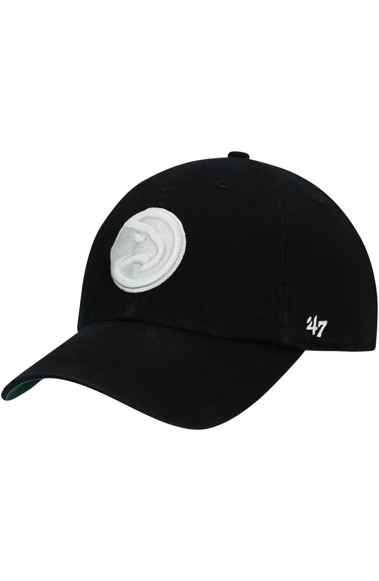 '47 Men's '47 Black Atlanta Hawks Team Franchise Fitted Hat, Main, color,