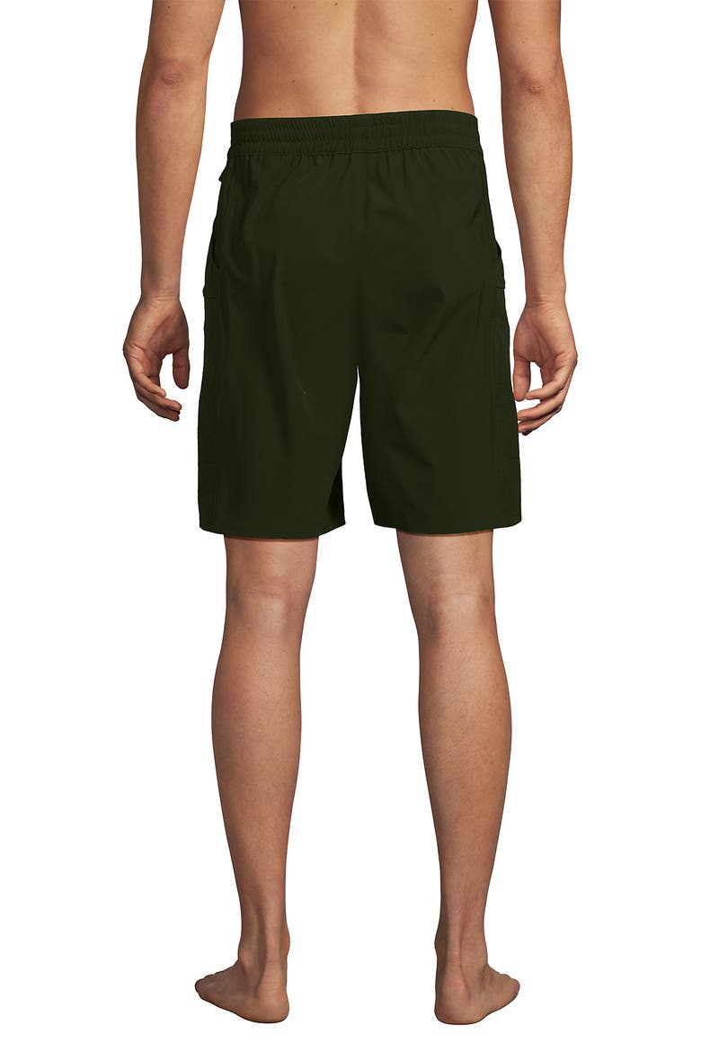 9 Inch Packable Cargo Swim Shorts, Alternate, color, Dark Cilantro Green
