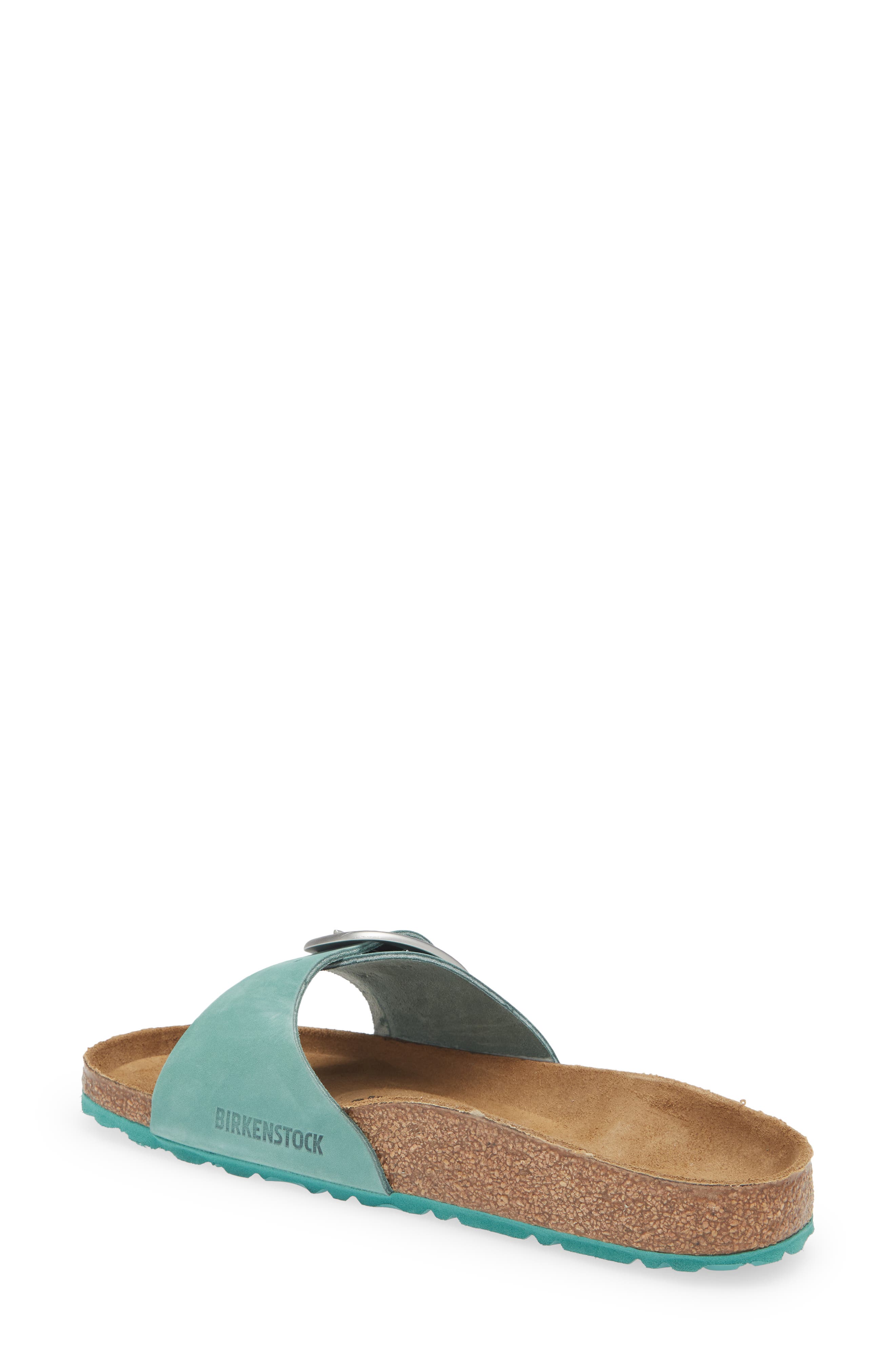 Birkenstock Madrid Big Buckle Slide Sandal, Alternate, color, Beryl