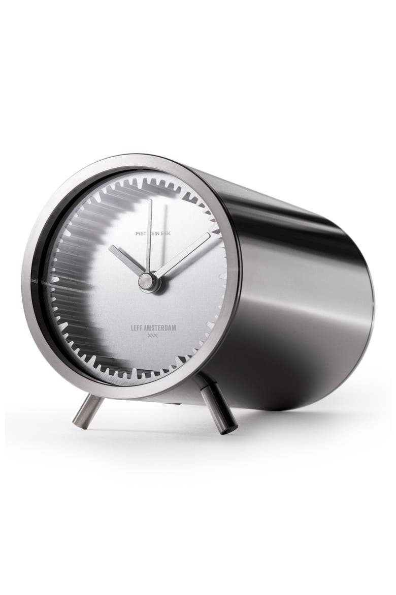 Tube Desk Clock, Main, color, STEEL