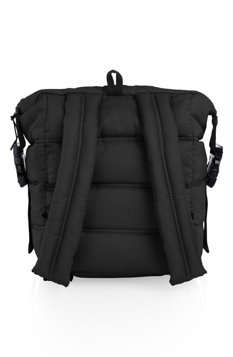 Picnic Time Everyday Quilted Washable Insulated Cooler Backpack, Alternate, color, Obsidian Black