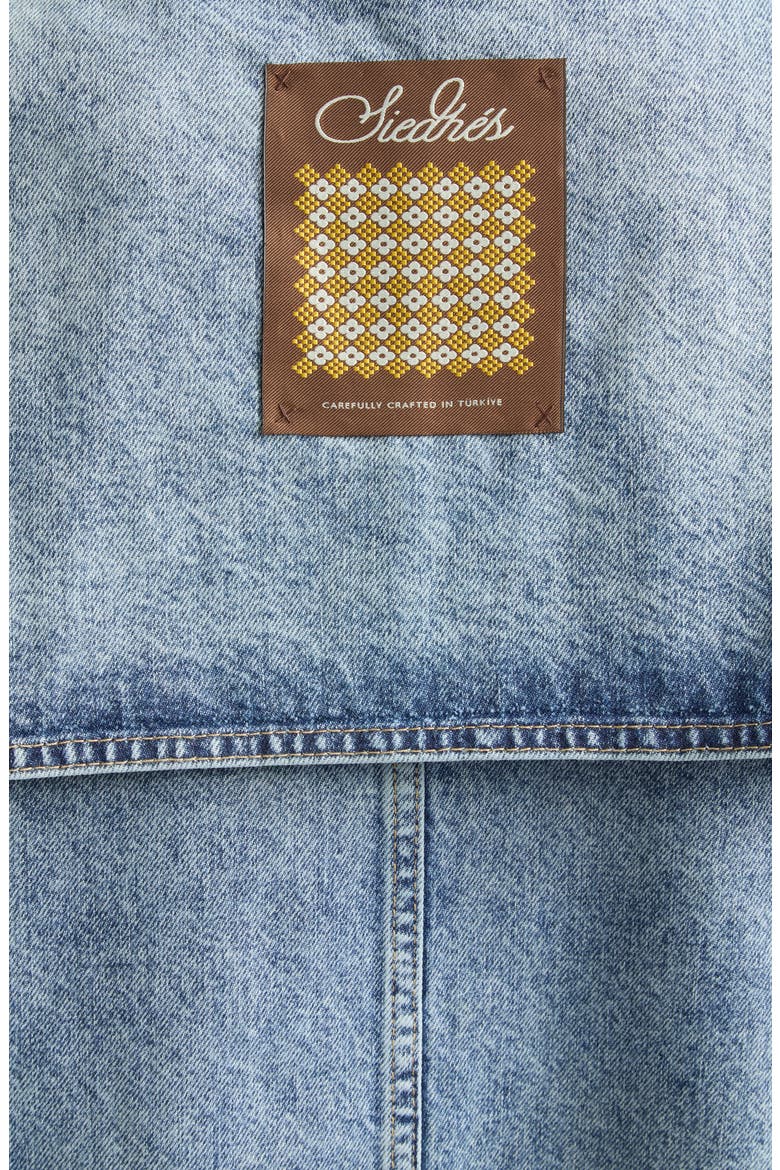 Polca Oversize Cotton Denim Jacket, Alternate, color, BLUE