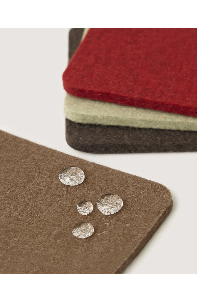 Graf Lantz Bierfilzl Merino Wool Square Coaster Multi 4 Pack, Alternate, color, Bonfire