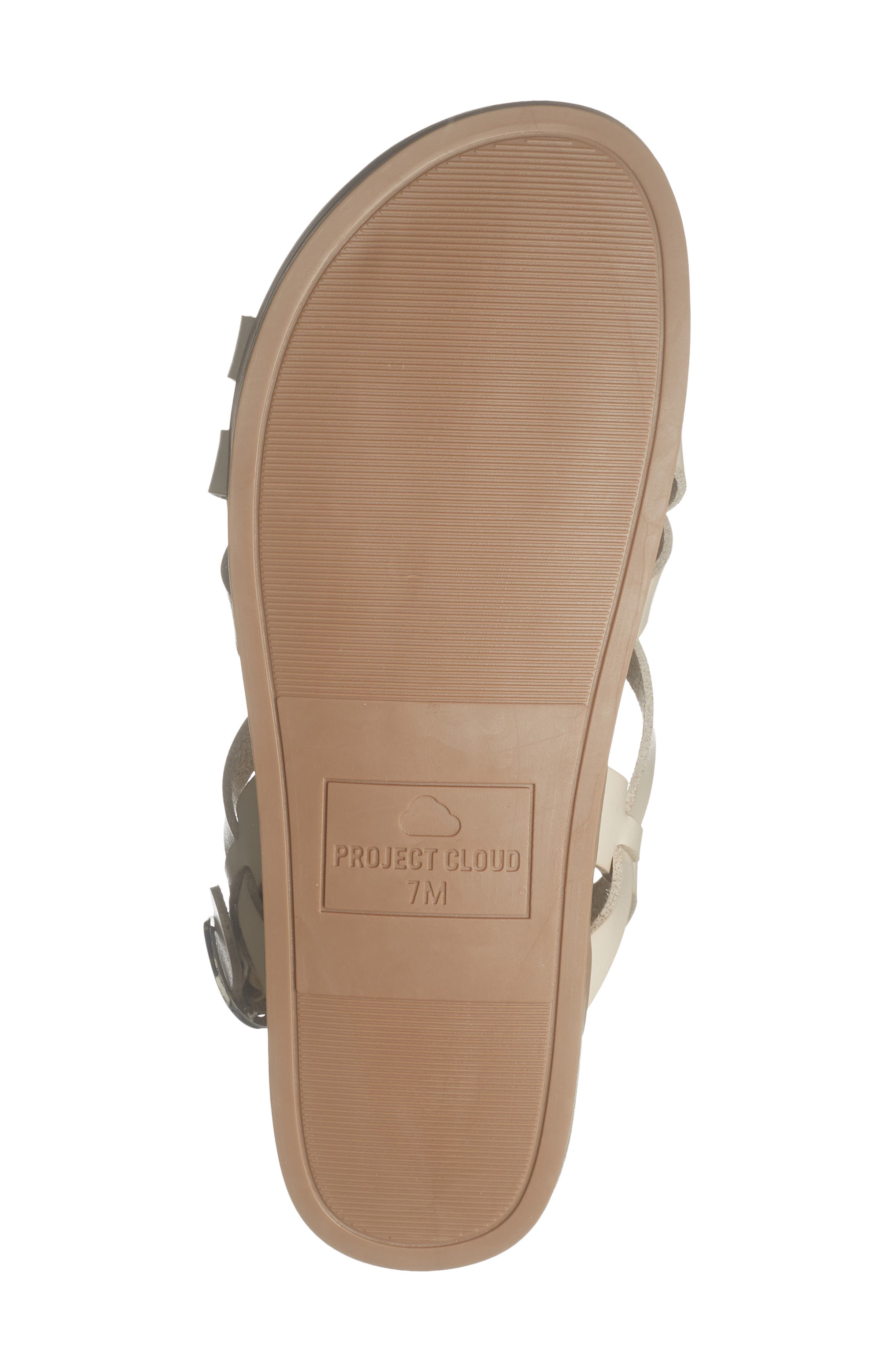 Project Cloud Faux Leather Sandal, Alternate, color, Cream