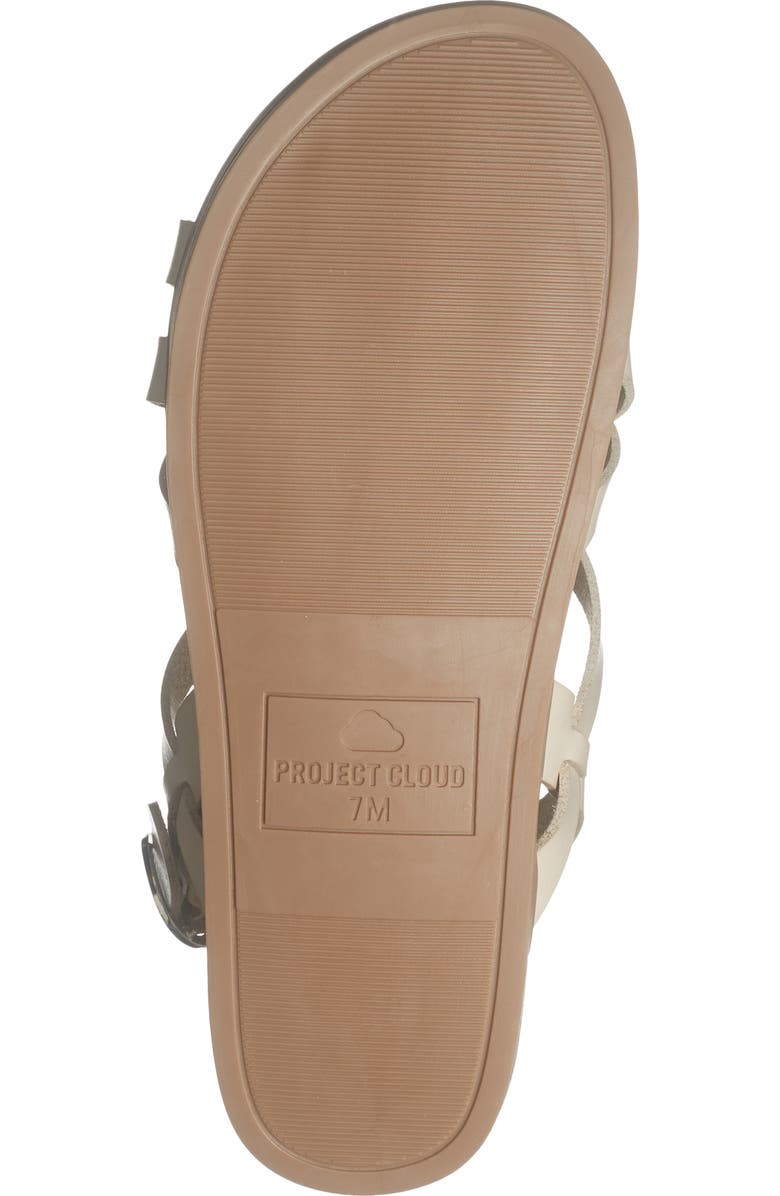 Project Cloud Faux Leather Sandal, Alternate, color, Cream