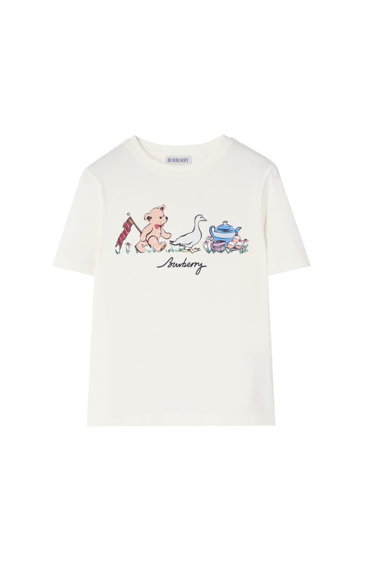 Girls' Thomas Bear and Friends Cotton T-shirt, Main, color, Chalk white