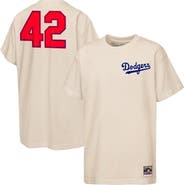 Mitchell & Ness Youth Mitchell & Ness Jackie Robinson Natural Los Angeles Dodgers 42 For All T-Shirt