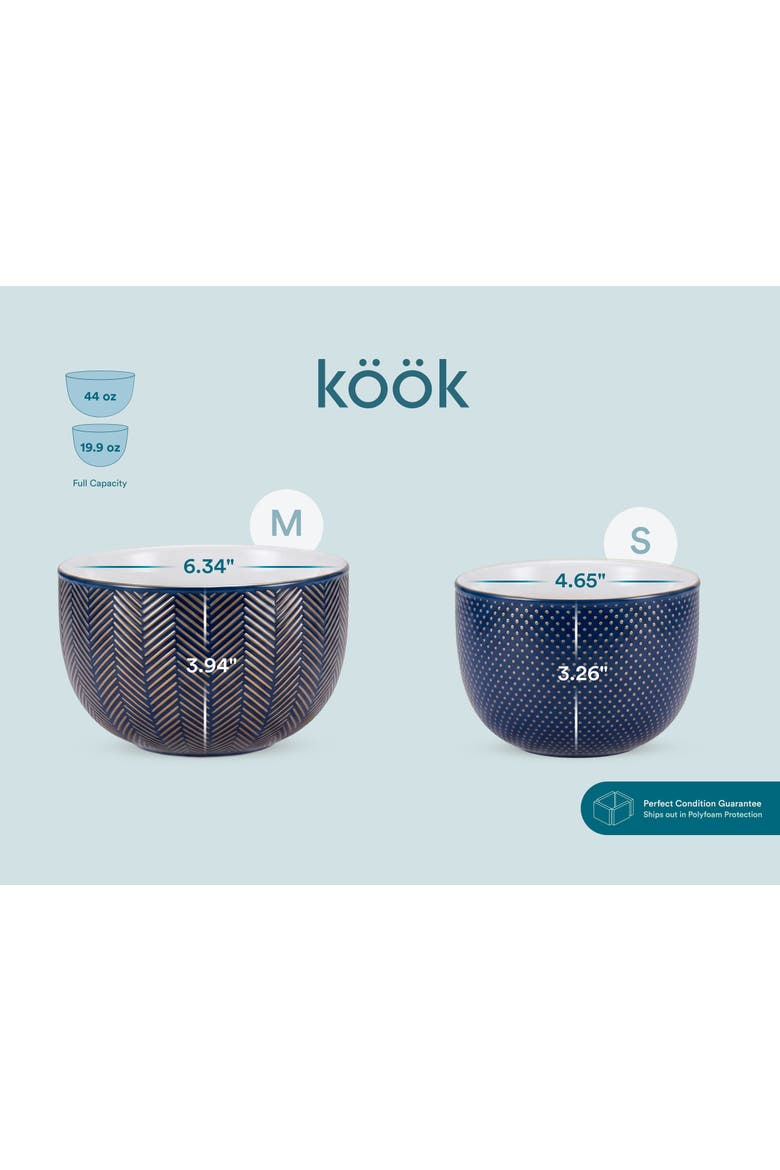 Nesting Bowls, Set of 4, Alternate, color, Midnight Blue