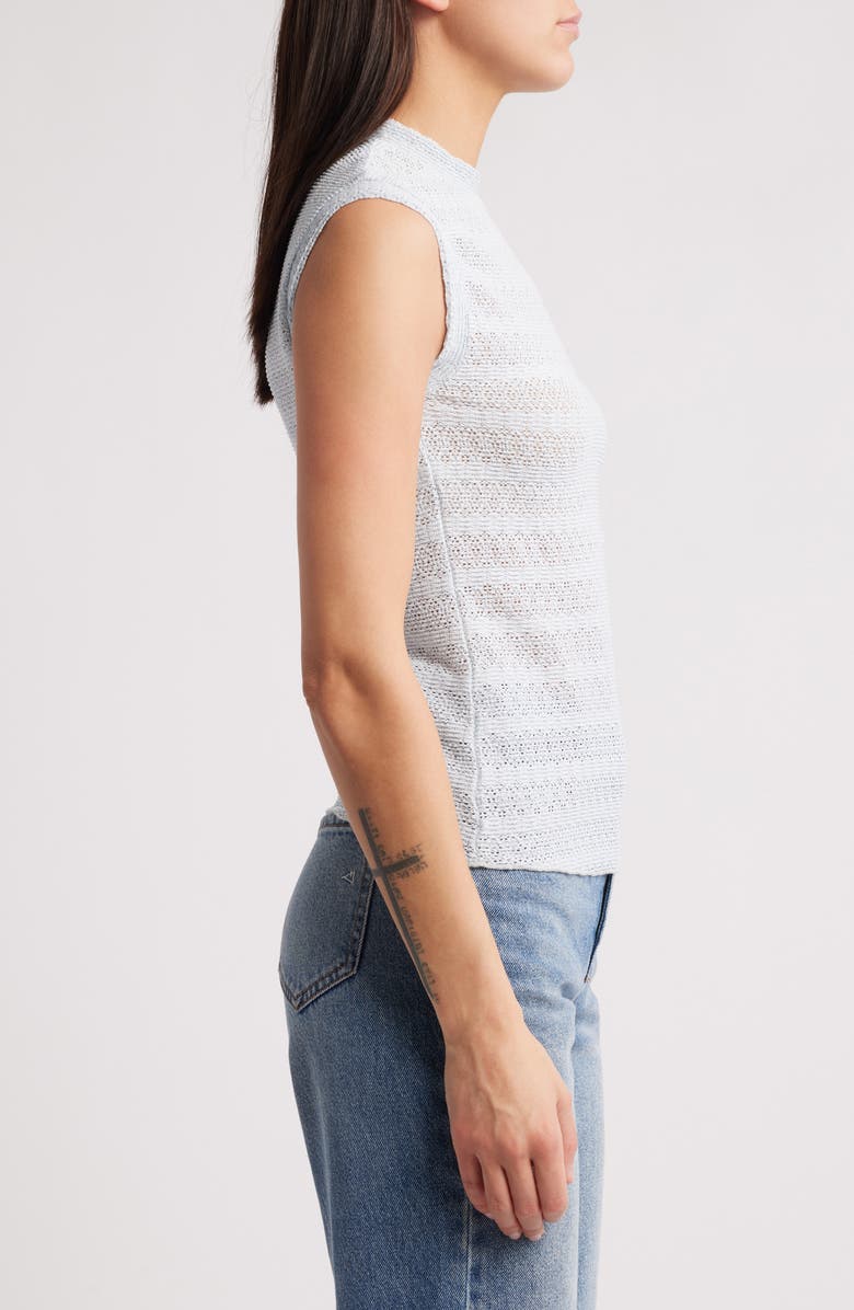 rag & bone Julia Textured Muscle Top, Alternate, color, Ltblue