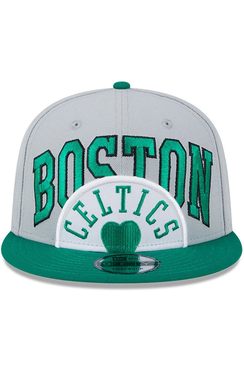 New Era Men's New Era Gray/Kelly Green Boston Celtics Tip-Off Two-Tone 9FIFTY Snapback Hat, Alternate, color, Gray