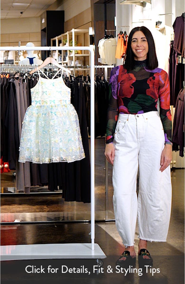 Kids' Sequin Bow Fit & Flare Party Dress, sales video thumbnail