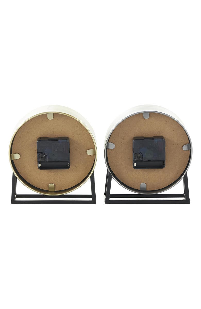 UMA Set of 2 Round Desk Clocks, Alternate, color, Multi Colored