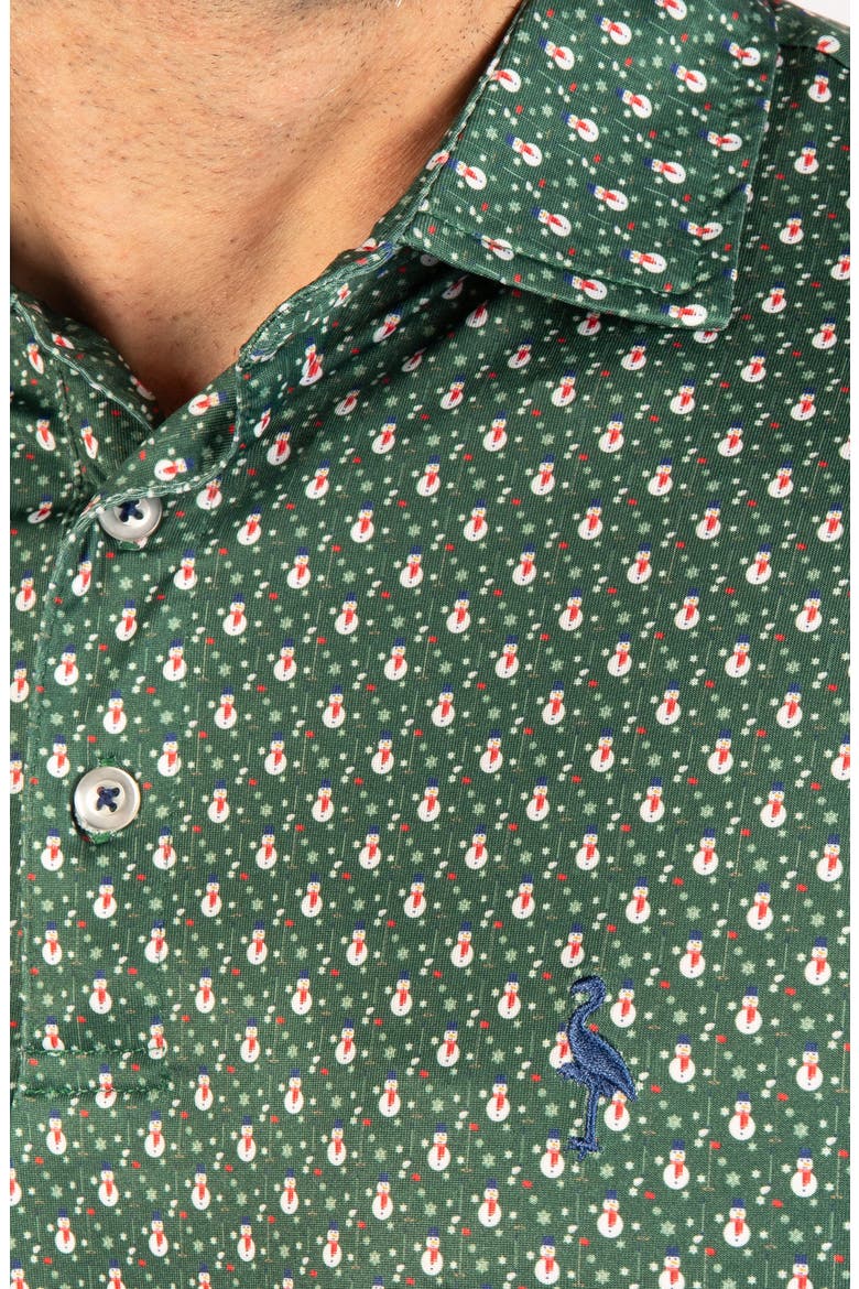 Snowmen Performance Polo, Alternate, color, HUNTER GREEN