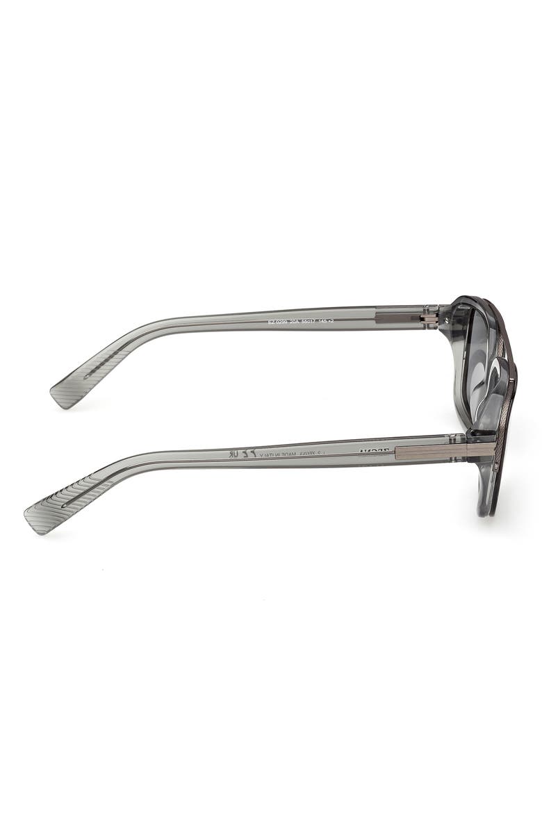 ZEGNA 55mm Geometric Sunglasses, Alternate, color, 