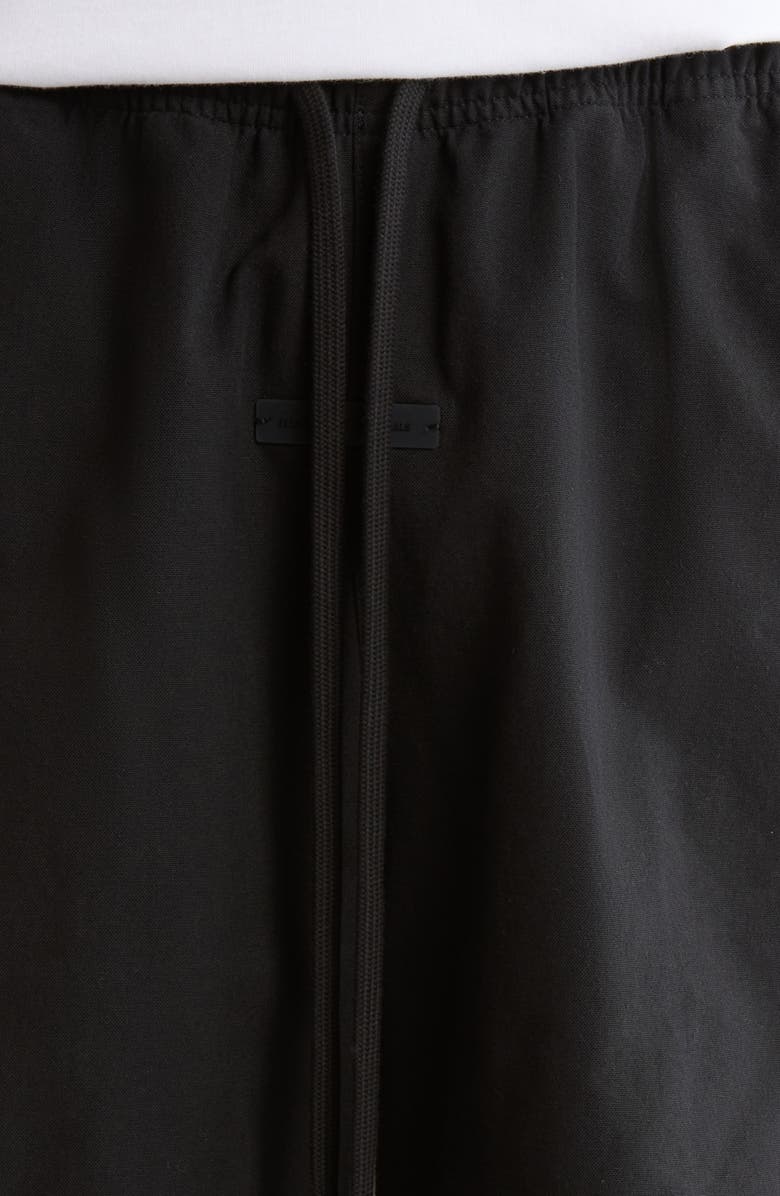 Fear of God Essentials Oxford Soccer Shorts, Alternate, color, Jet Black