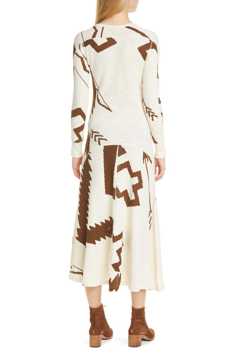 Long Sleeve Knit Midi Dress, Alternate, color, BEACON