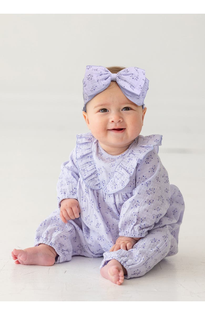 Mabel + Honey Lana Romper, Alternate, color, Purple