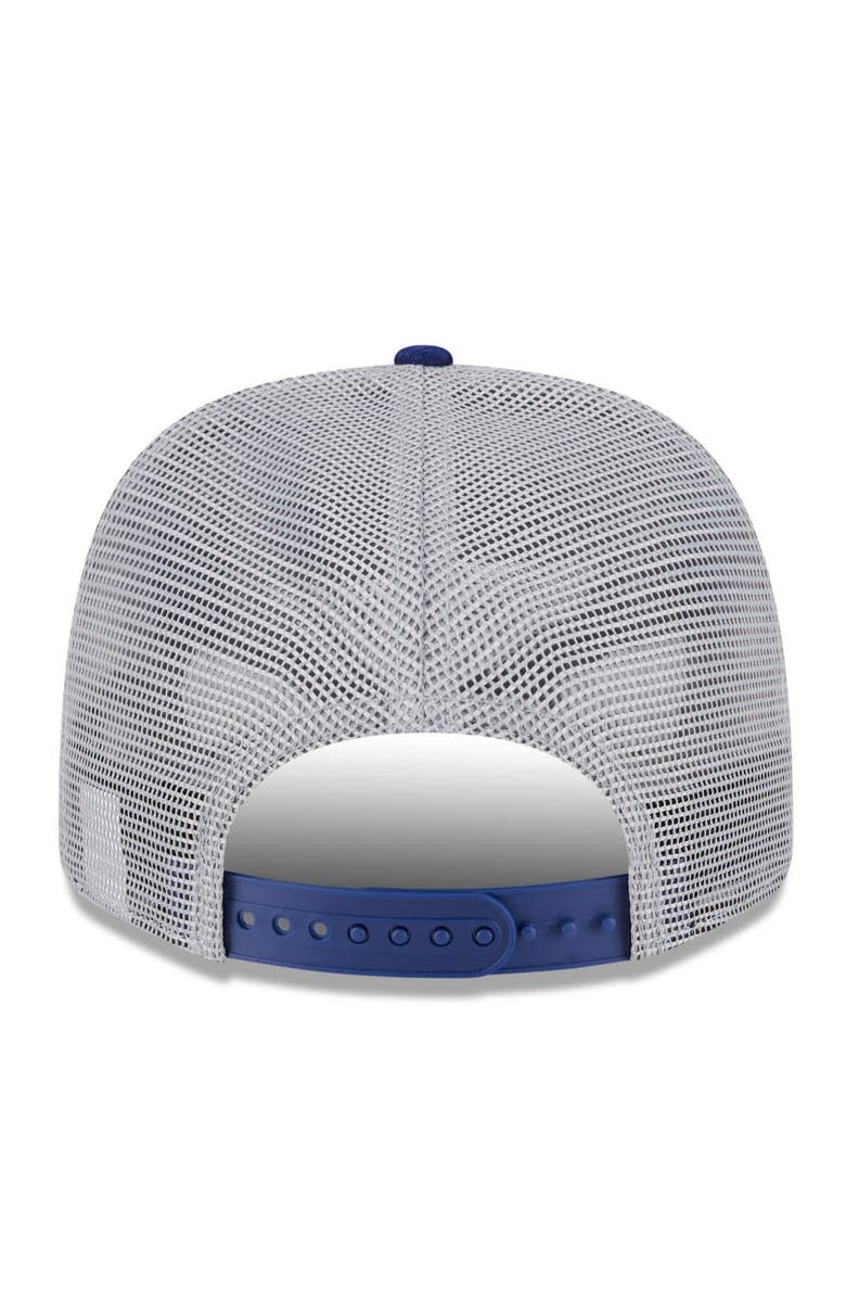 New Era Men's New Era  Gray/Royal Los Angeles Dodgers 2025 Batting Practice 9SEVENTY Stretch-Snap Trucker Hat, Alternate, color, 