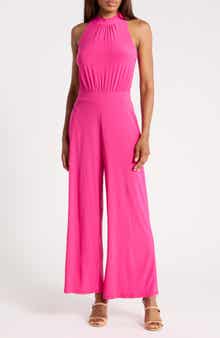 Halter Neck Wide Leg Jumpsuit