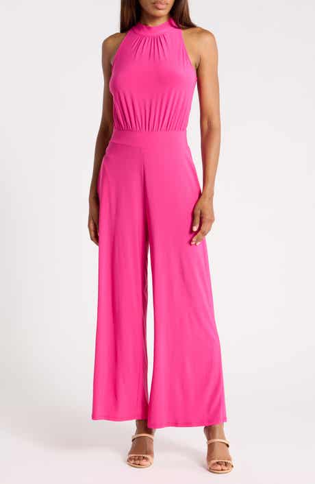 Halter Neck Wide Leg Jumpsuit