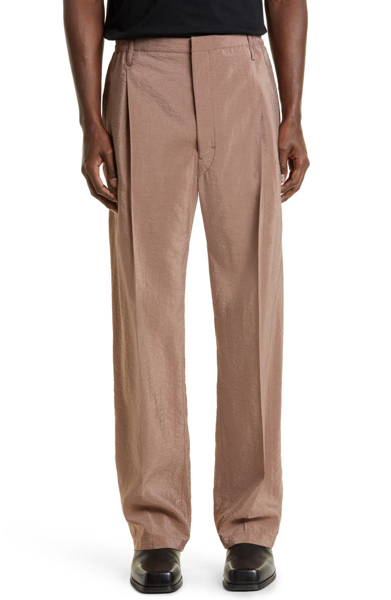 Lemaire Easy Pleated Silk Blend Pants, Main, color,