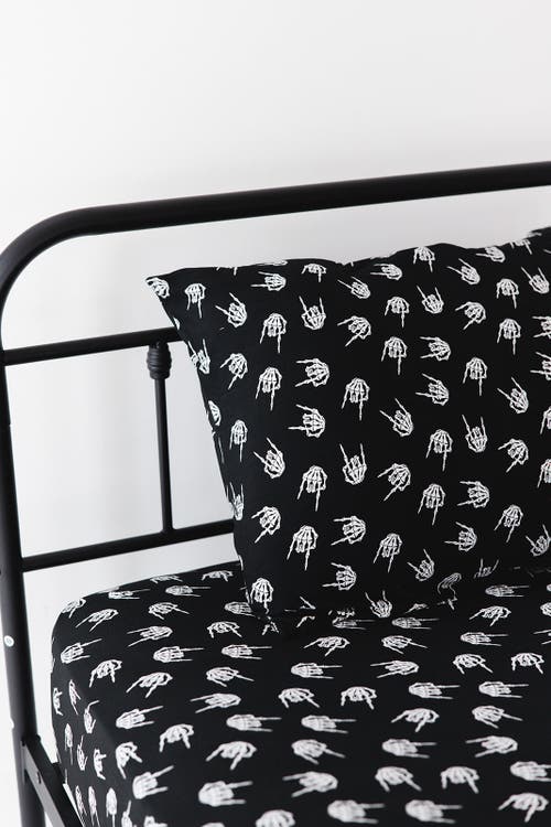Charlie Lou Baby ® Rock N' Skull Twin Bedding Set In Black