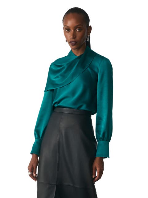 Ocana Velvet Long Sleeve Blouse