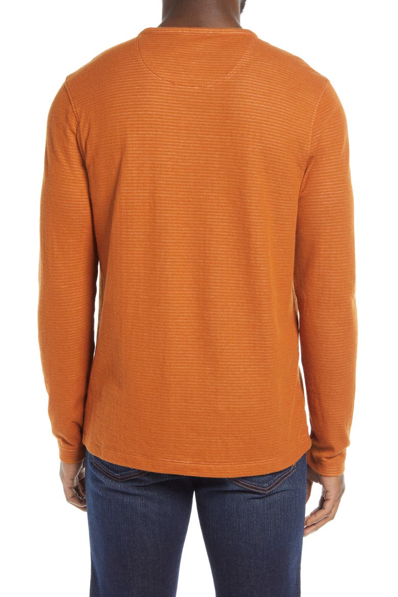 Stripe Long Sleeve Henley, Alternate, color, RUST GINGER WHITE TEXTURE