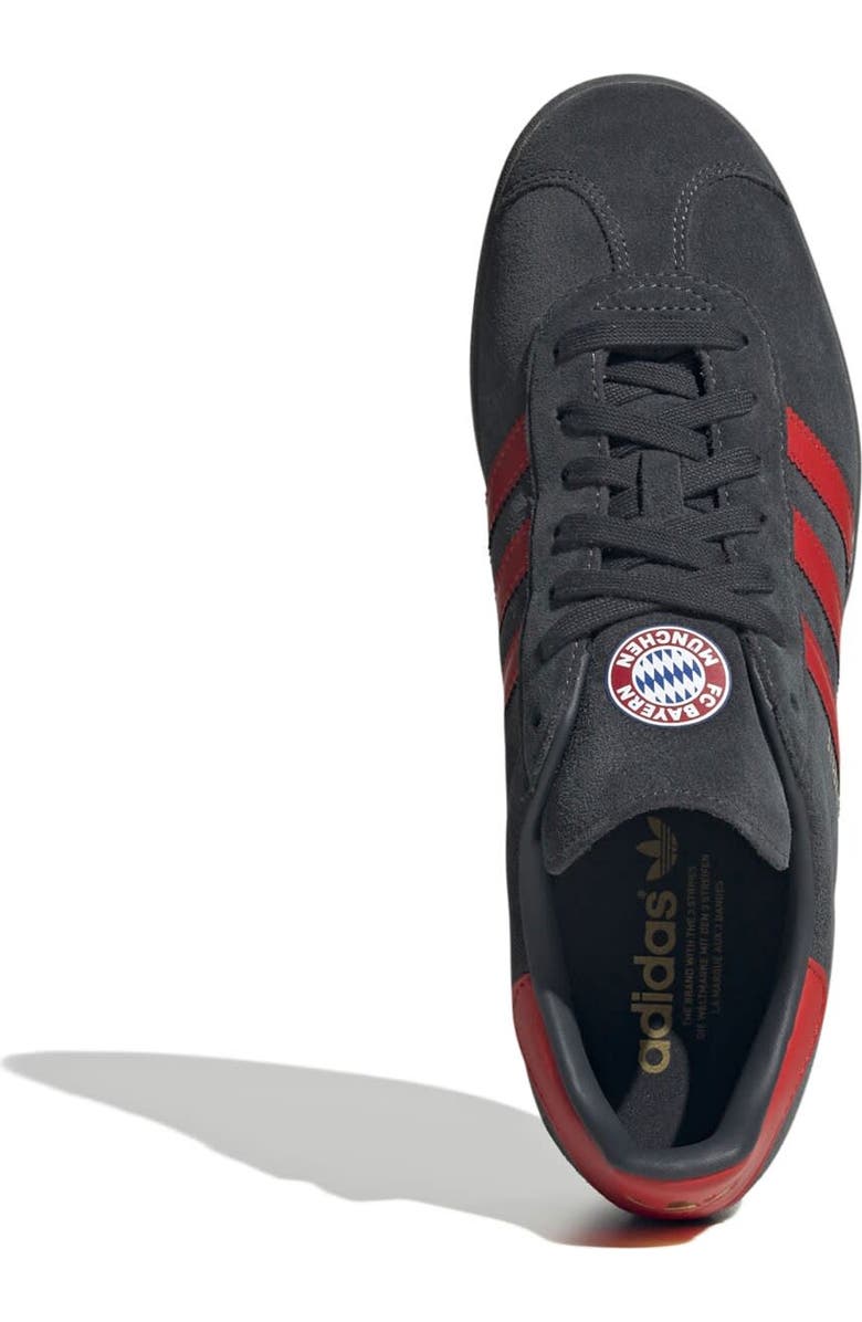 adidas Originals Men's adidas Originals Gray Bayern Munich Team Gazelle Shoes, Alternate, color,