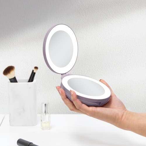 Zadro Lighted Travel Mirror With Magnification & Folding-to-compact