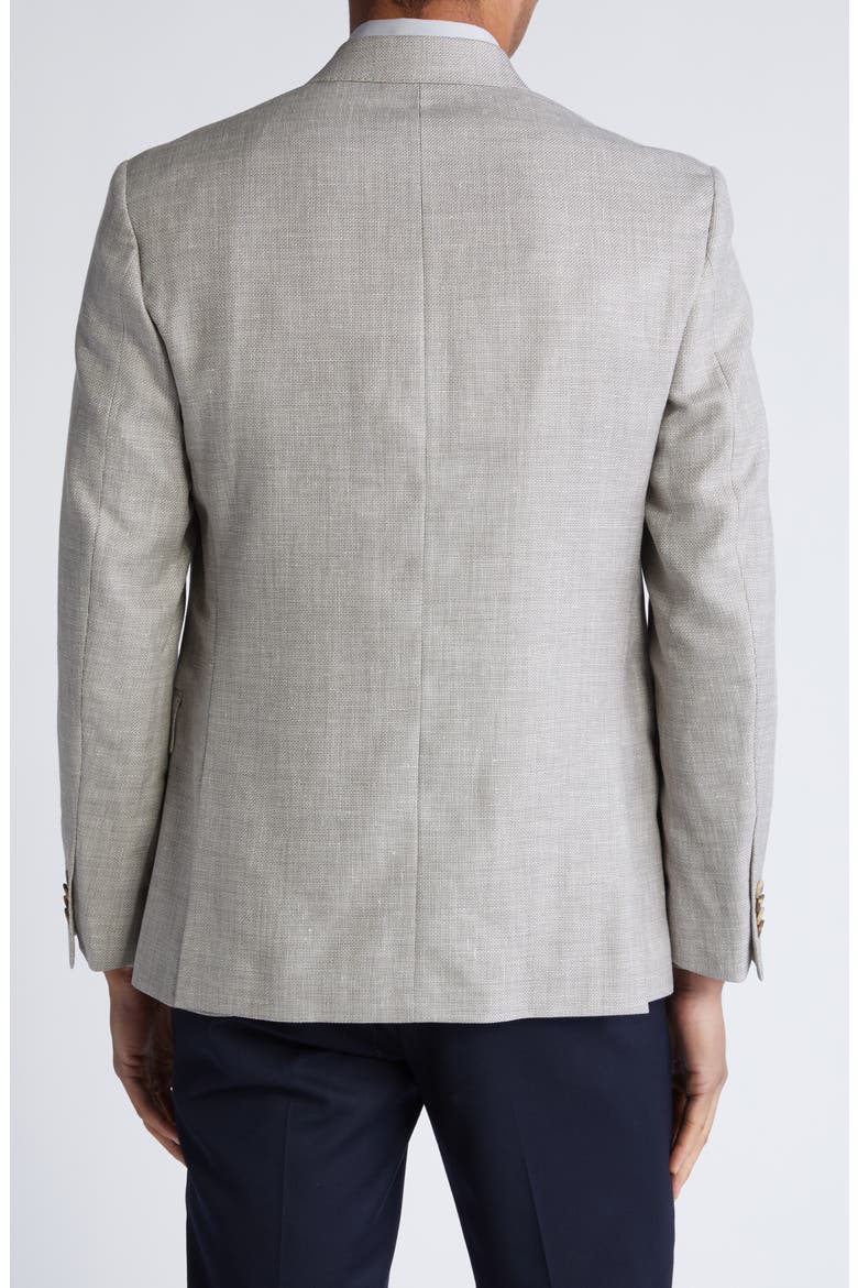 Regular Fit Textured Wool & Linen Mélange Sport Coat, Alternate, color, BEIGE