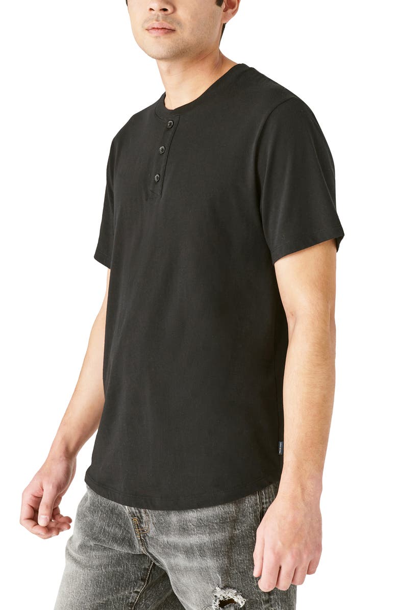 Lucky Brand Short Sleeve Pima Cotton Henley, Alternate, color, 