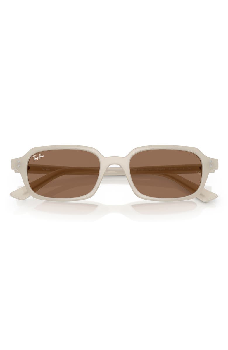 Ray-Ban 52mm Pillow Sunglasses, Alternate, color, Cloudy Warm White/ Dark Brown